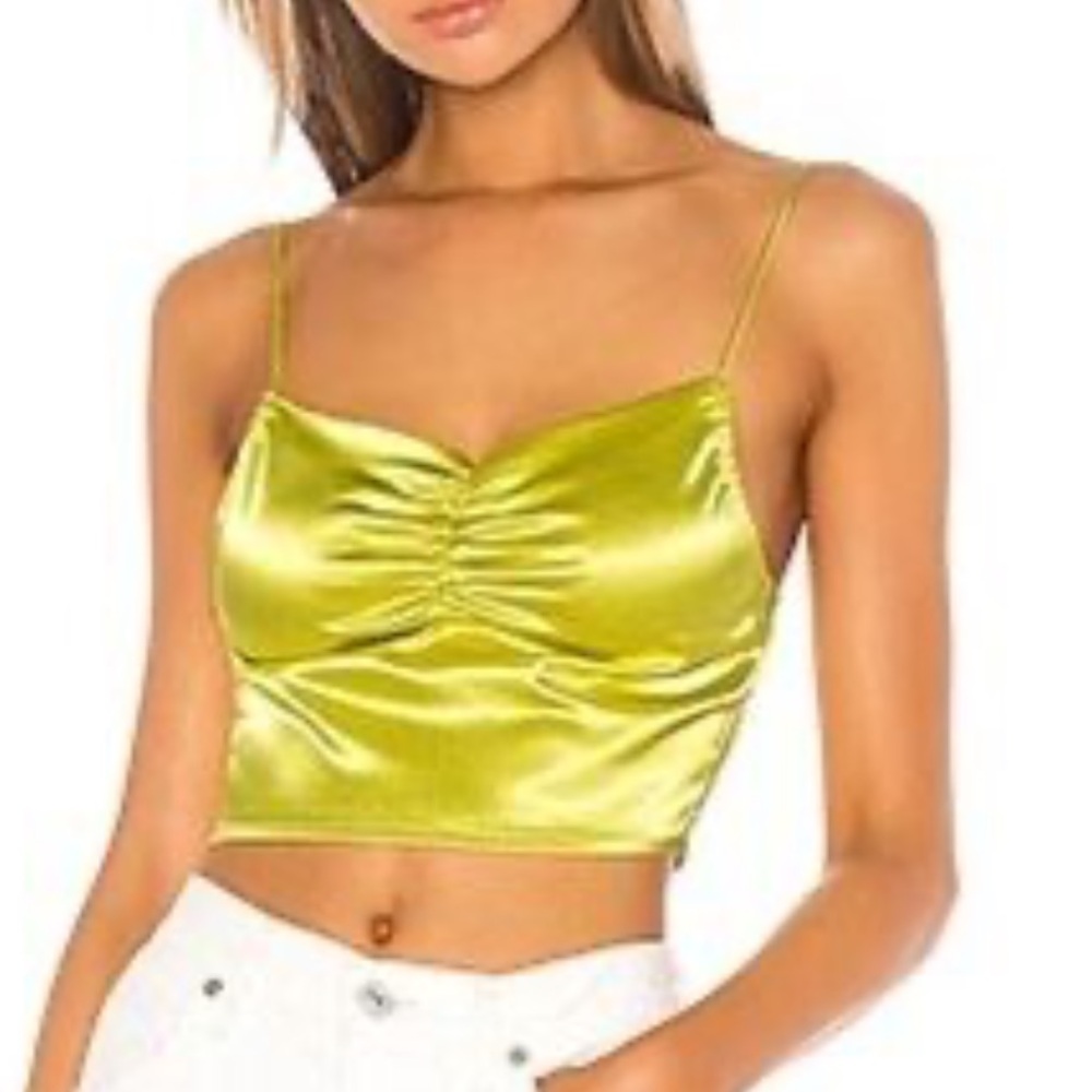 Superdown Silky Cropped Top